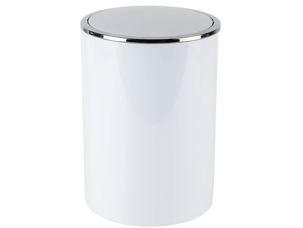 Bauboss Krom Çerçeveli Çöp Kovası (Beyaz)