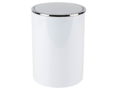 Bauboss Krom Çerçeveli Çöp Kovası (Beyaz)